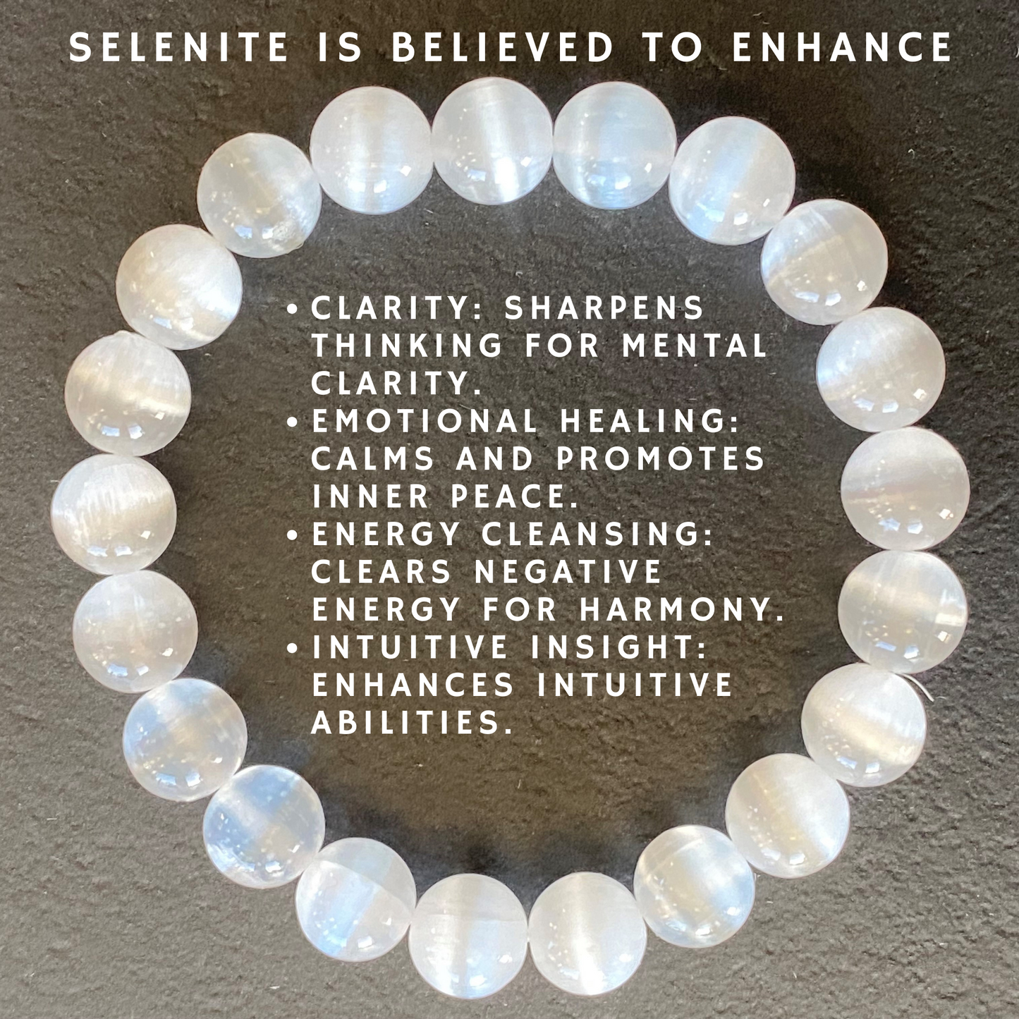 Selenite Moonlit Tranquillity Calming Bracelet