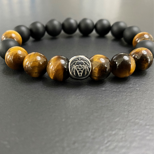 Tiger Eye, Onyx's Insight, Lion's Strength: Empowering Bracelet